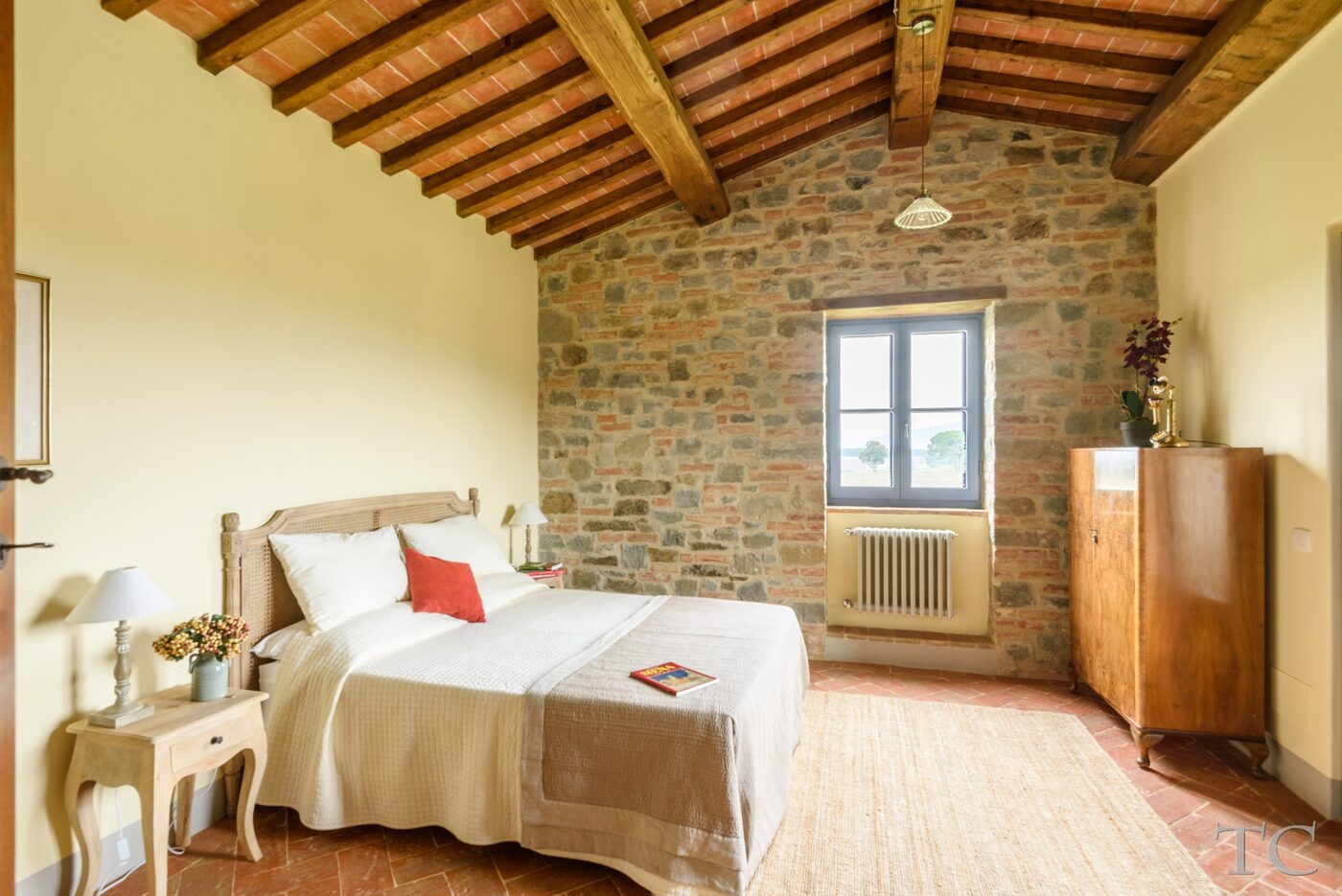 Master bedroom detail — valley window