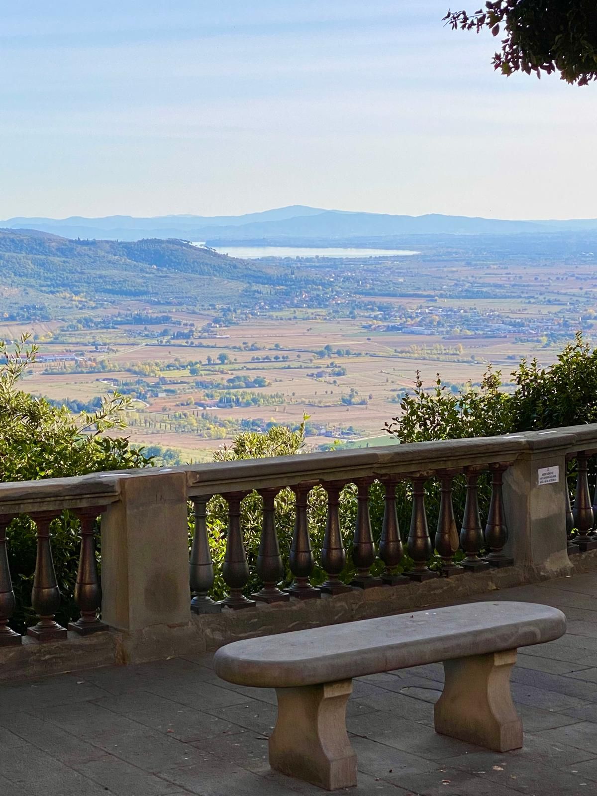 View from Cortona towards Lake Trasimeno