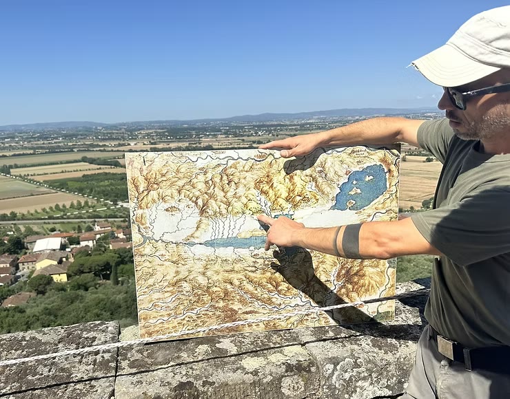 Leonardo da Vinci's map of the Val di Chiana