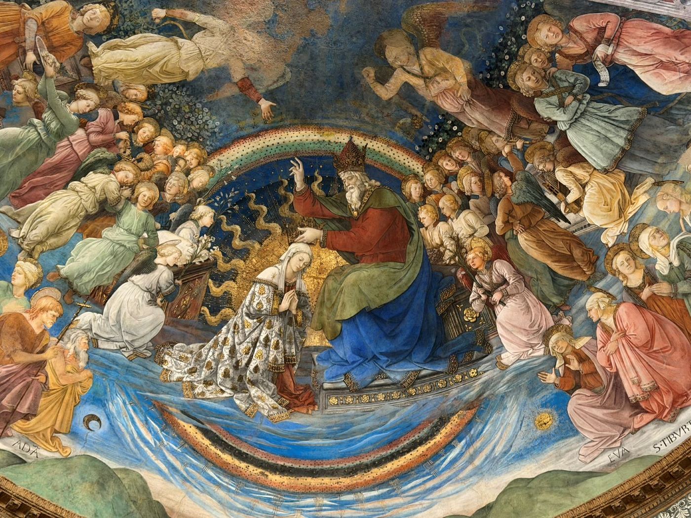 Filippo Lippi's fresco of the Coronation of the Virgin in the apse of Spoleto Cathedral
